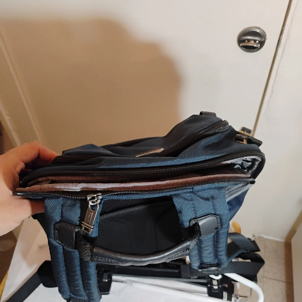 TUMI Men's Alpha Bravo Luxury Backpack Blue Read