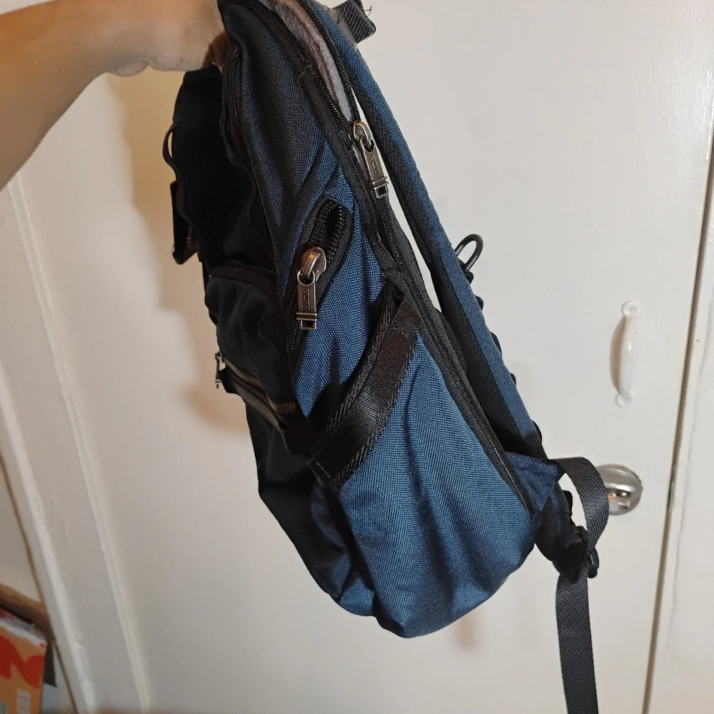 TUMI Men's Alpha Bravo Luxury Backpack Blue Read