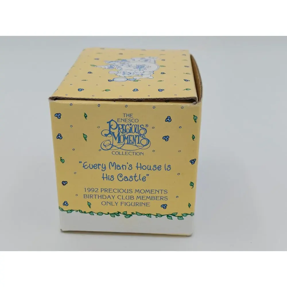 Enesco Every Mans House Is His Castle Figurine BC921 1992 Vintage Porcelain Gift