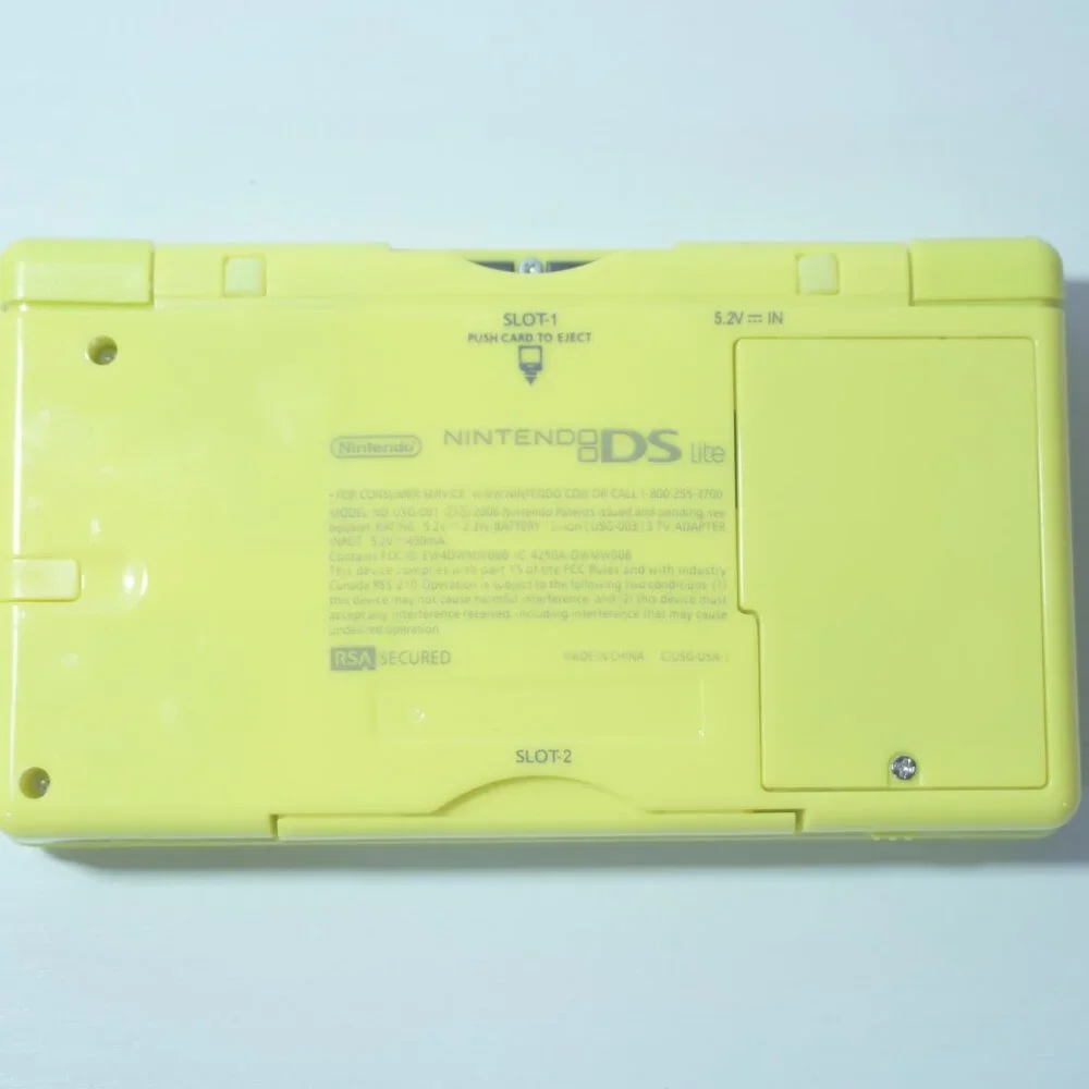 Nintendo DS Lite Mimikyu Yellow & Red Handheld System with Charger & Stylus Pen