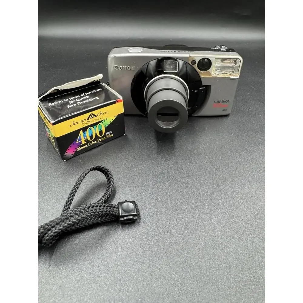 Canon Sure Shot 105 Zoom 35mm point & shoot Film Camera UnTested Works new film