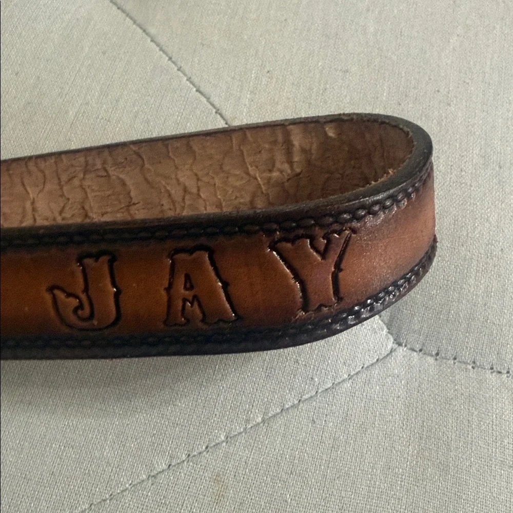 Brown Leather Western Belt