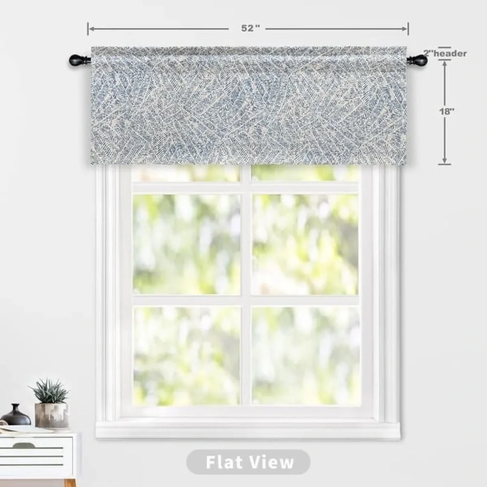 DriftAway Roman Linen Blend Blackout Valance Sz 52