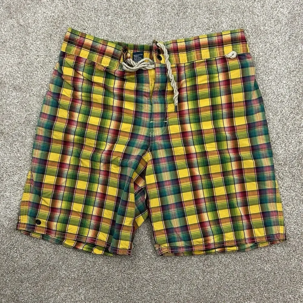 Polo Ralph Lauren Multicolor Mesh Lined Swim Shorts‎ Men's Size Medium Pockets