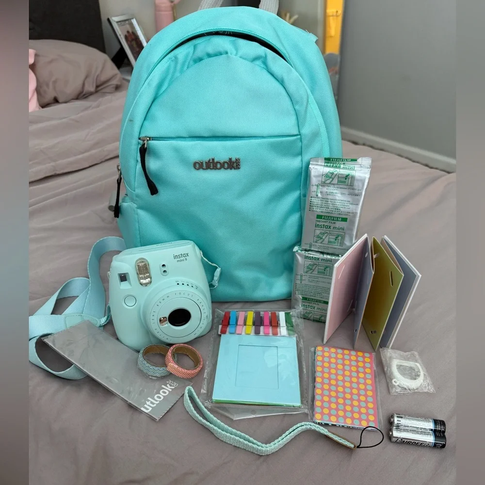 Fujifilm Instax Mini Camera with Aqua Accessories