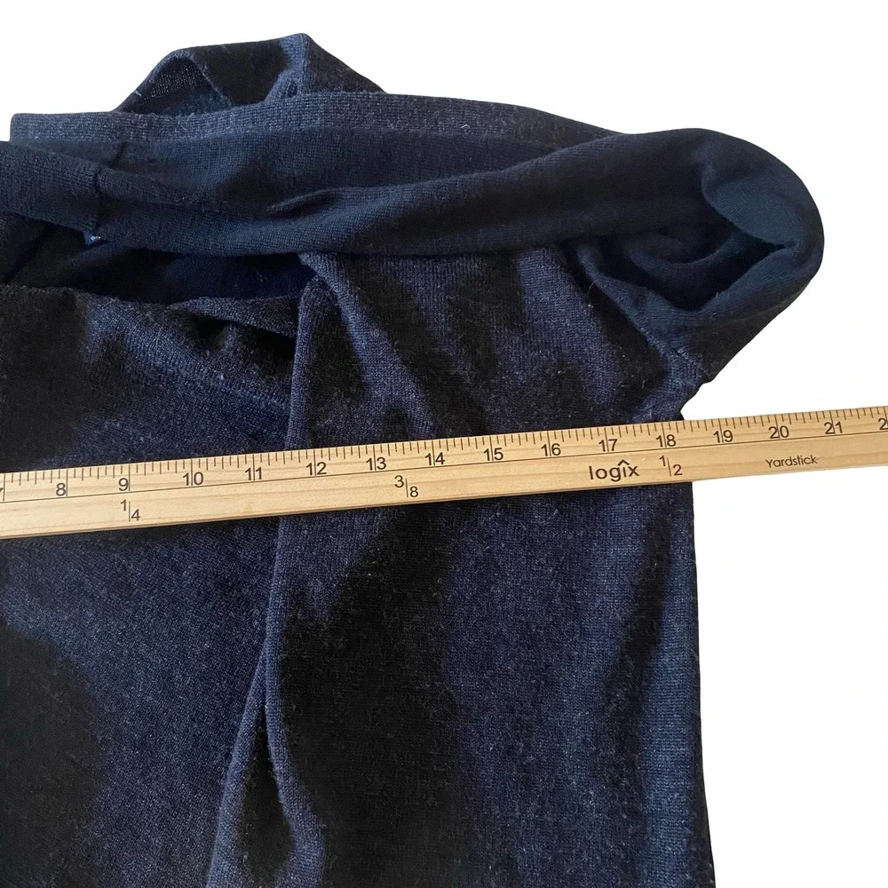 ALLSAINTS Black Charcoal Asymmetrical Drina Drape Cardigan Sweater Size 4