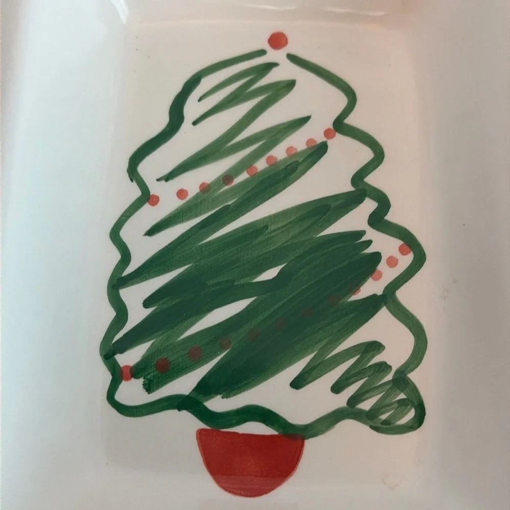 Crate&Barrel Holiday 4 part tray