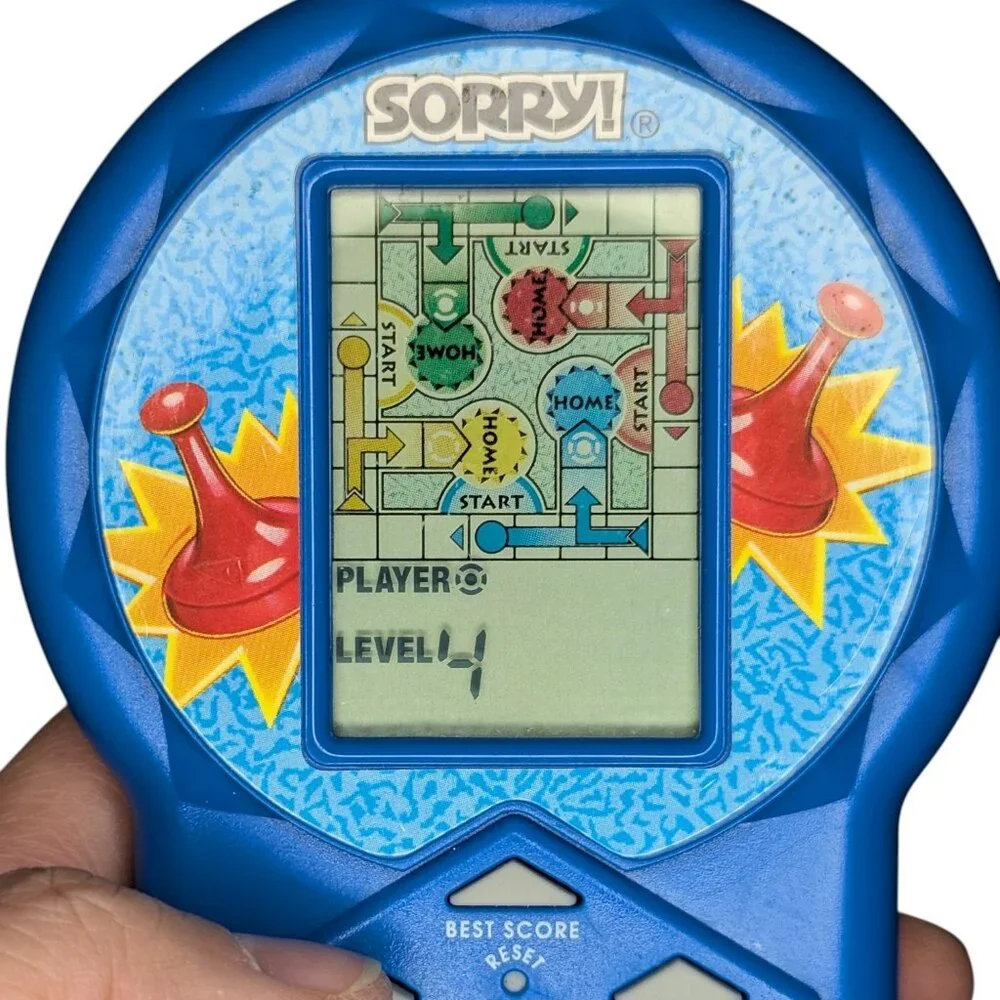 Vintage 1996 Hasbro Sorry! Electronic Handheld Game - TESTED and WORKS!