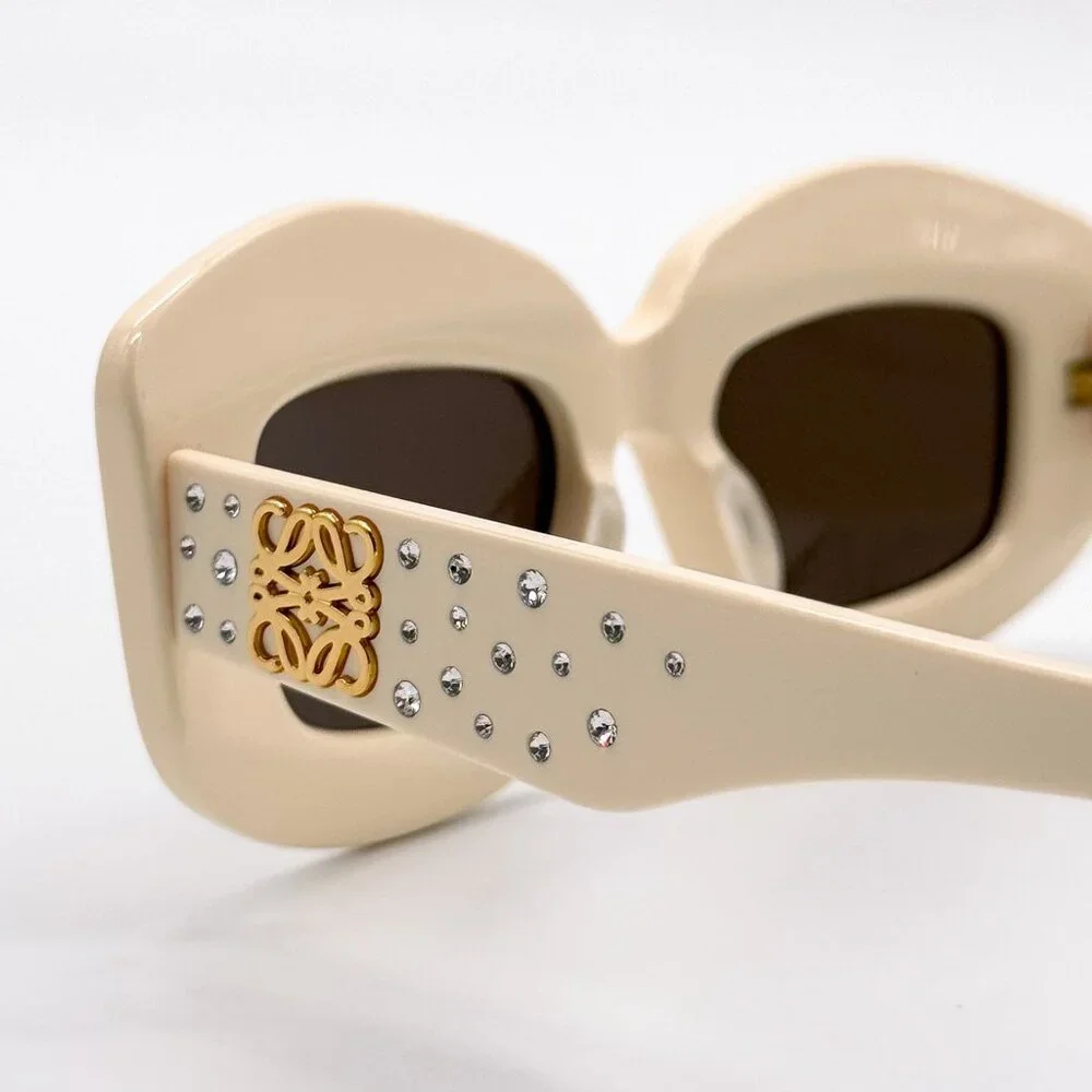 NEW LOEWE SUNGLASSES LW4114IS 25E IVORY WOMEN EYEWEAR
