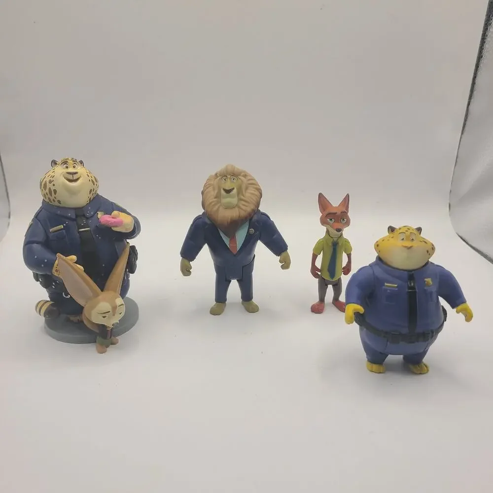 Disney Store ZOOTOPIA Movie Figure lot of  5 Pcs Cake Topper