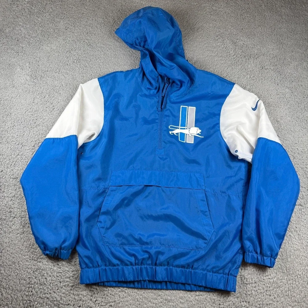 Nike Detroit Lions Historic Anorak Jacket Men's Size Small NFL Football