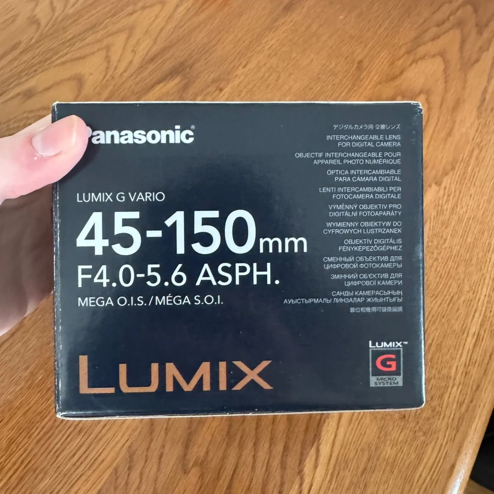 Panasonic Lumix G Vario 45-150mm Lens in Black