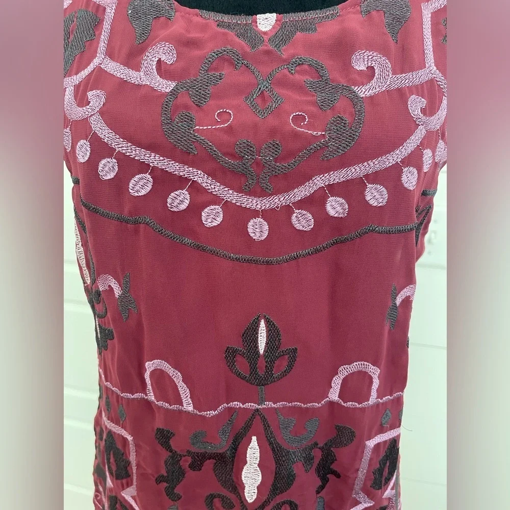 Octavia sleeveless embroidered