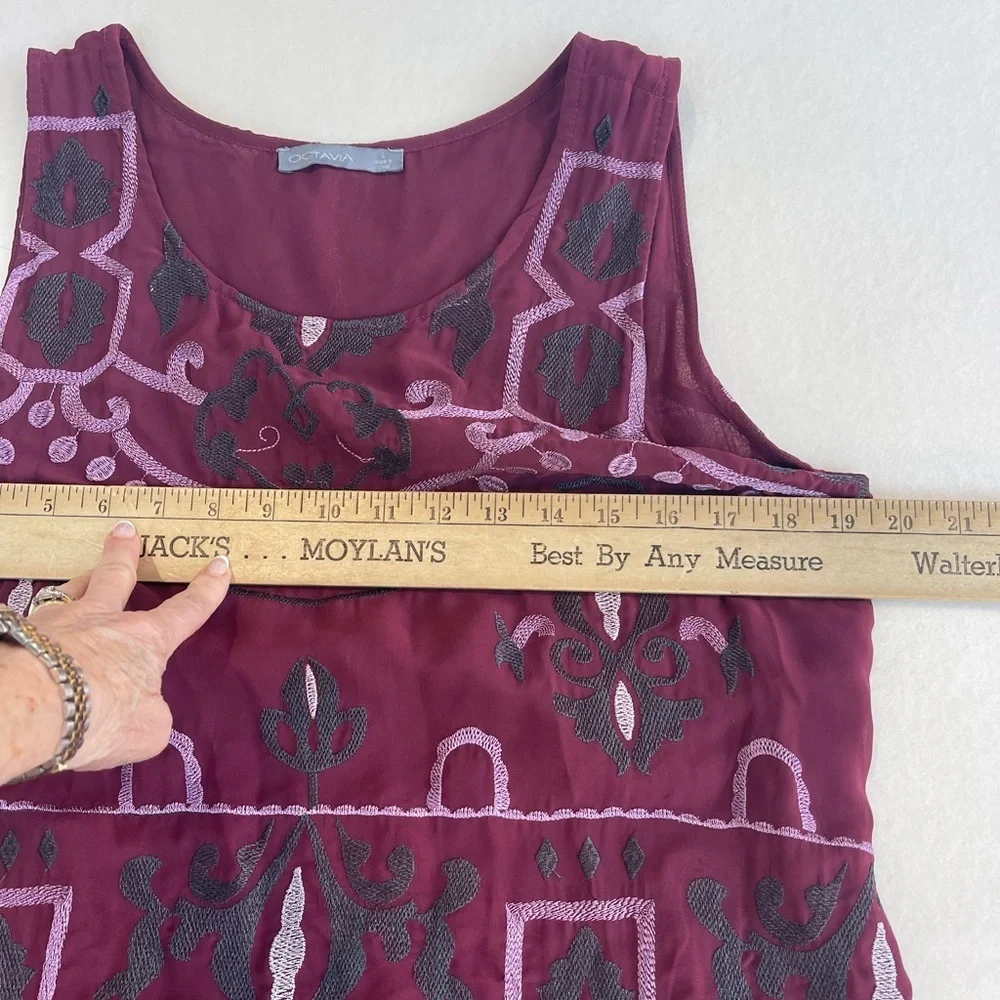 Octavia sleeveless embroidered
