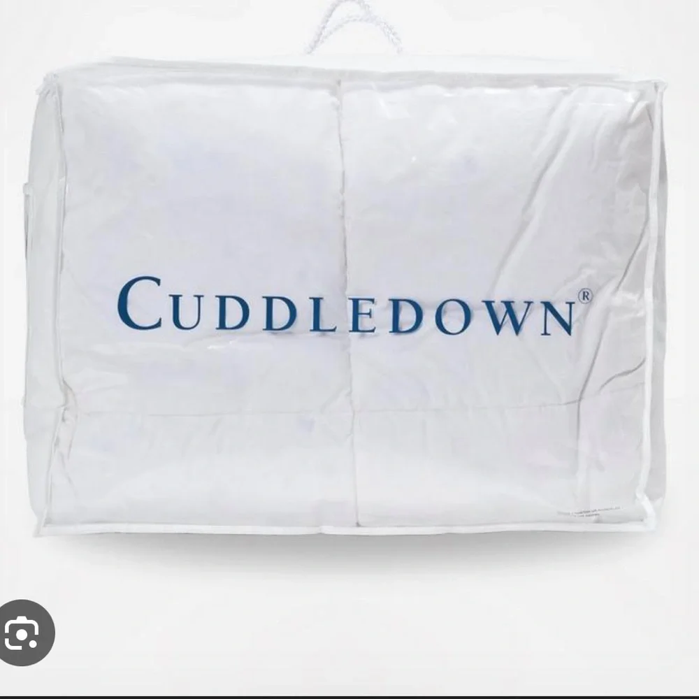 Cuddledown Luxurious White Damask Stripe 100% Down Comforter