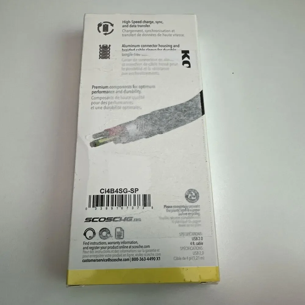 Scosche CCB4-SP Usb -C to Usb-C, 4-ft Sealed New