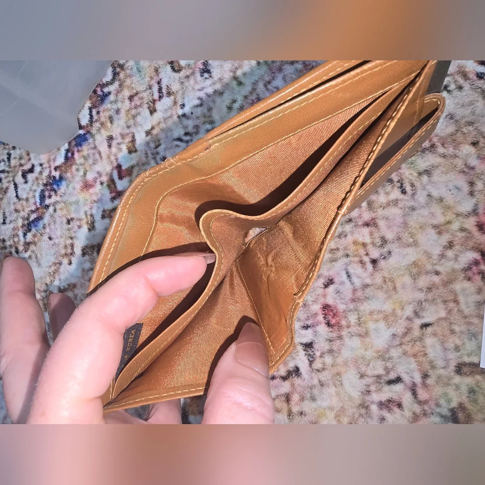 Classic Christian Dior Green and Tan Men's Wallet