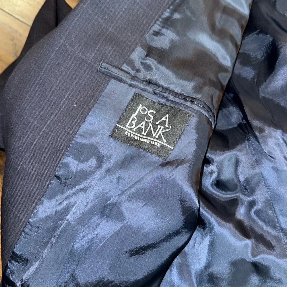 Jos A Bank Vintage Classic Blue Pinstripe Men's Blazer 44L