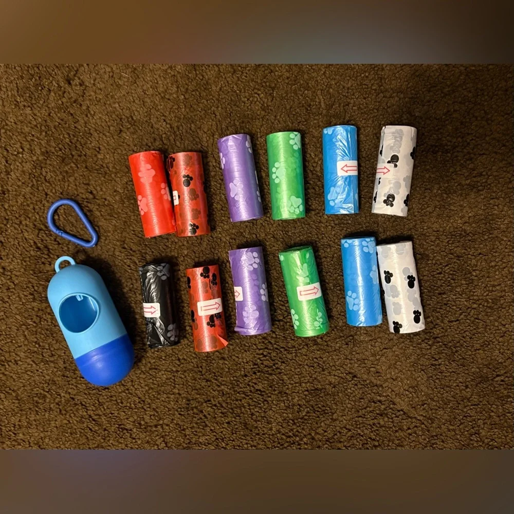 2 Dog Waste Bag Dispensers with 24 packs of Bags