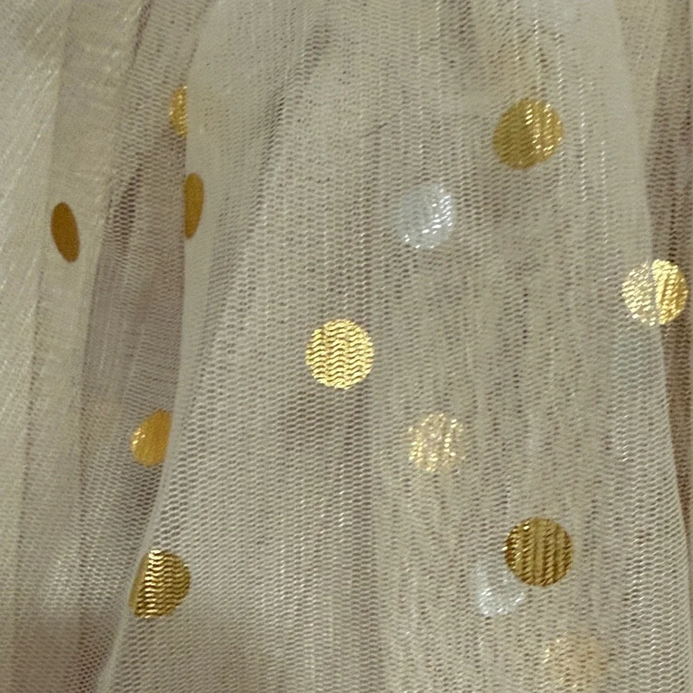 Gold Polka Dot Kids Skirt
