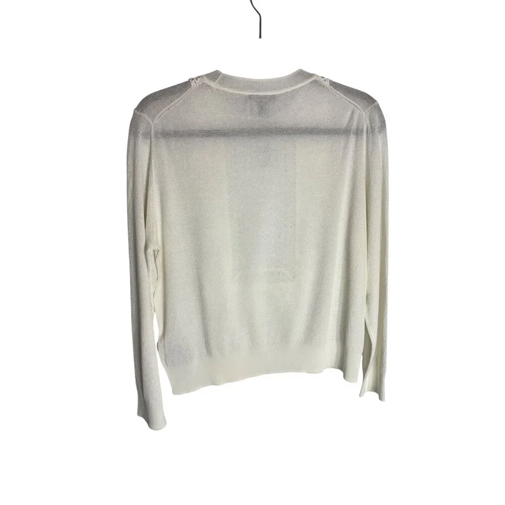 NWT J.Crew Cotton Eyelet Cotton Romantic Sweater-sz Large