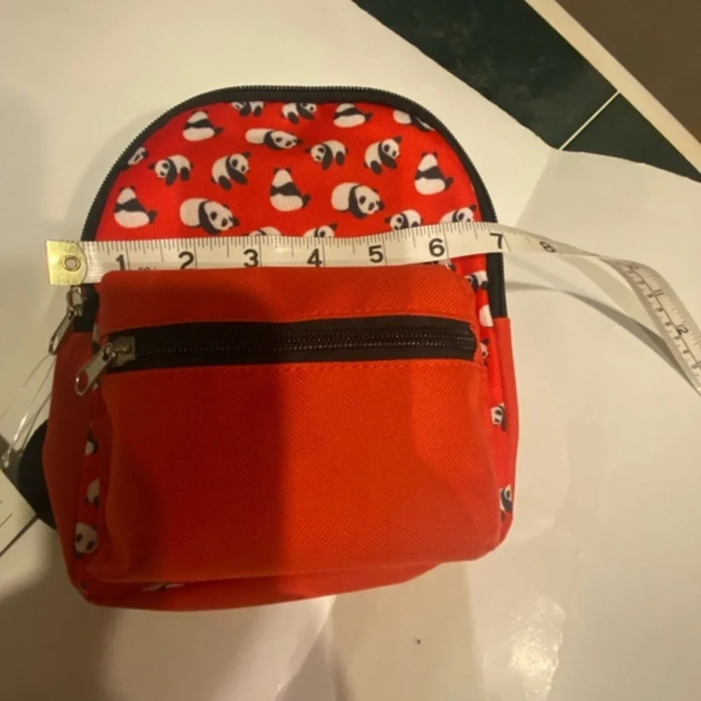 PAW NYC RED DOGGIE BACKPACK WITH PANDAS NEW WITH TAGS
