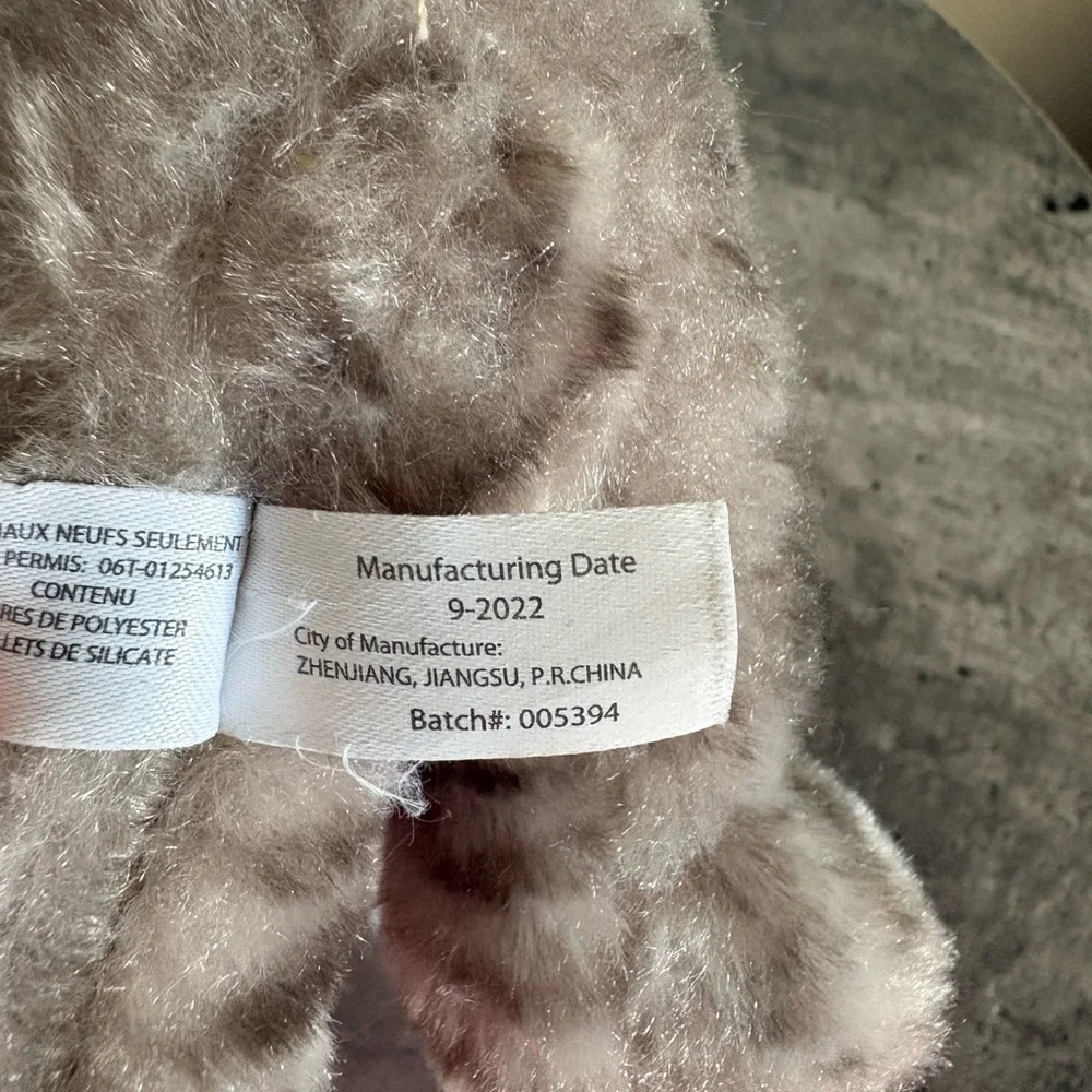 Little Gray Cat Plush Pink Nose Pink Bow The Petting Zoo Soft Cuddlie