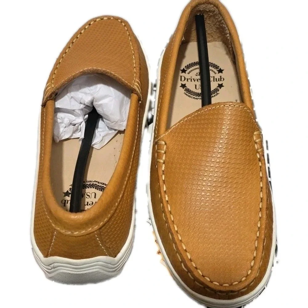 Driver Club Usa Size 13.5 Kid San Diego Mocassins, Tan Napa