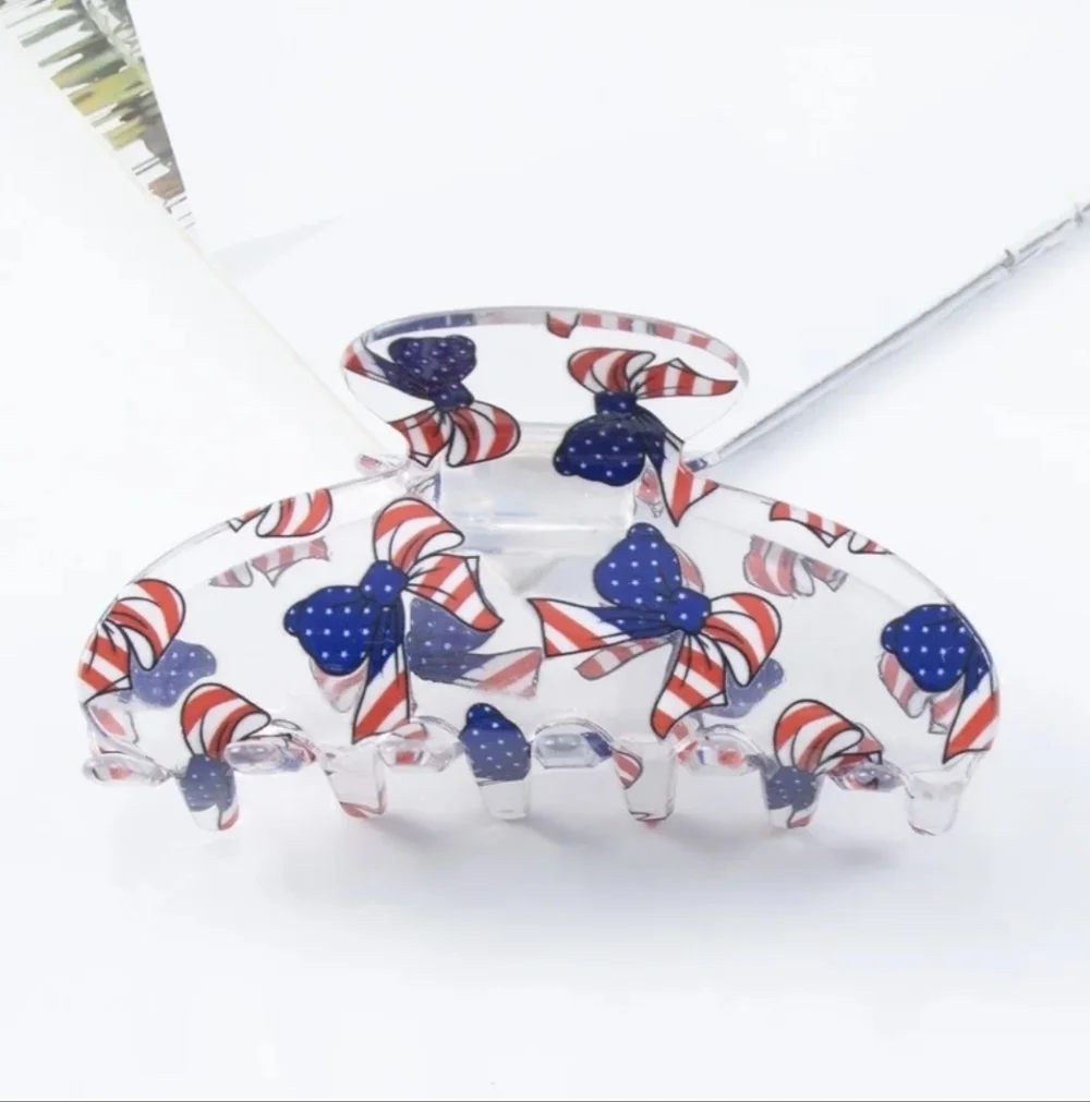 Patriotic Hair Claw Clip
