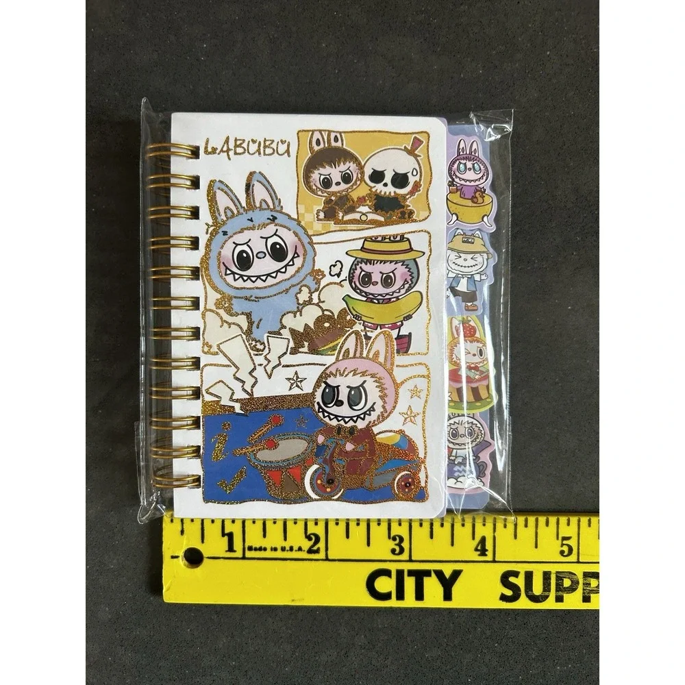 NEW Labubu Tabbed Spiral Bound Mini Notebook