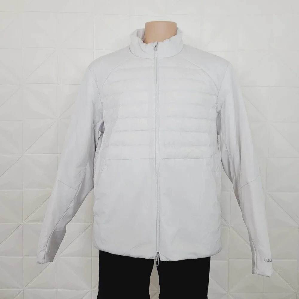 Lululemon Men's White Down For It All Padded Winter Puffer Jacket Size XXL