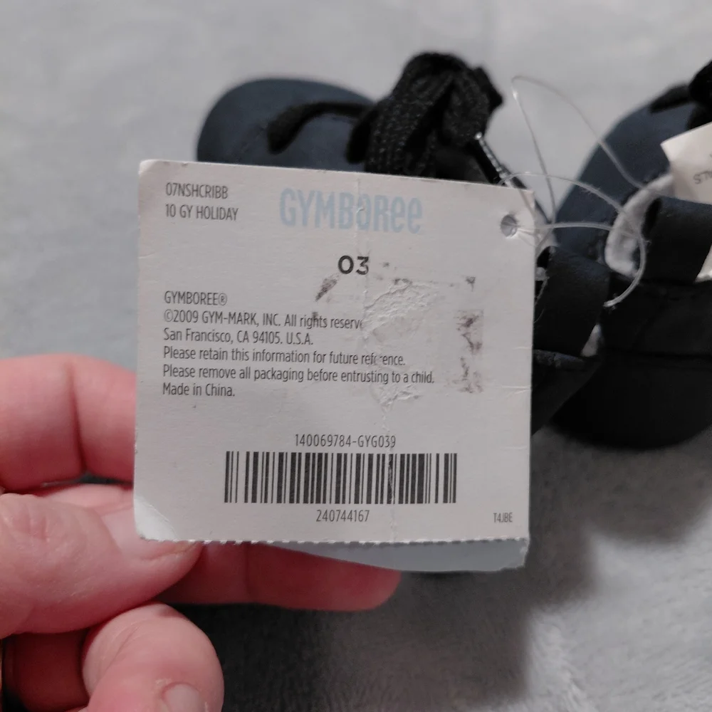 Gymboree Navy Blue Baby Crib Shoes Size 3