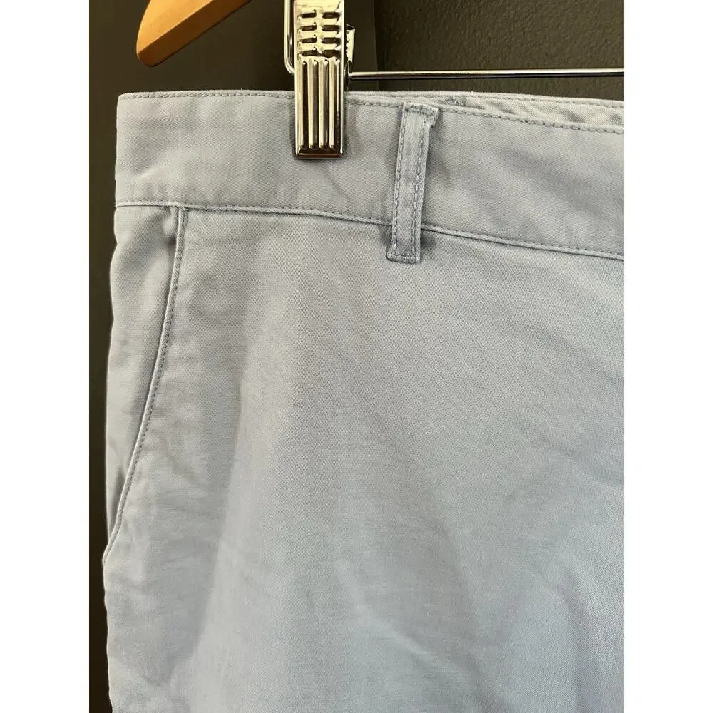 Faherty Men’s Chino Shorts - Light Blue, Size 36, Flat Front With Pockets