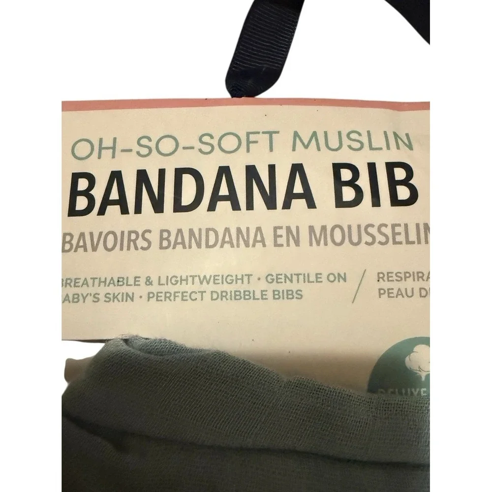 Le Bebe Bandana Bib Muslin Lagoon Adjustable Sizing Blue