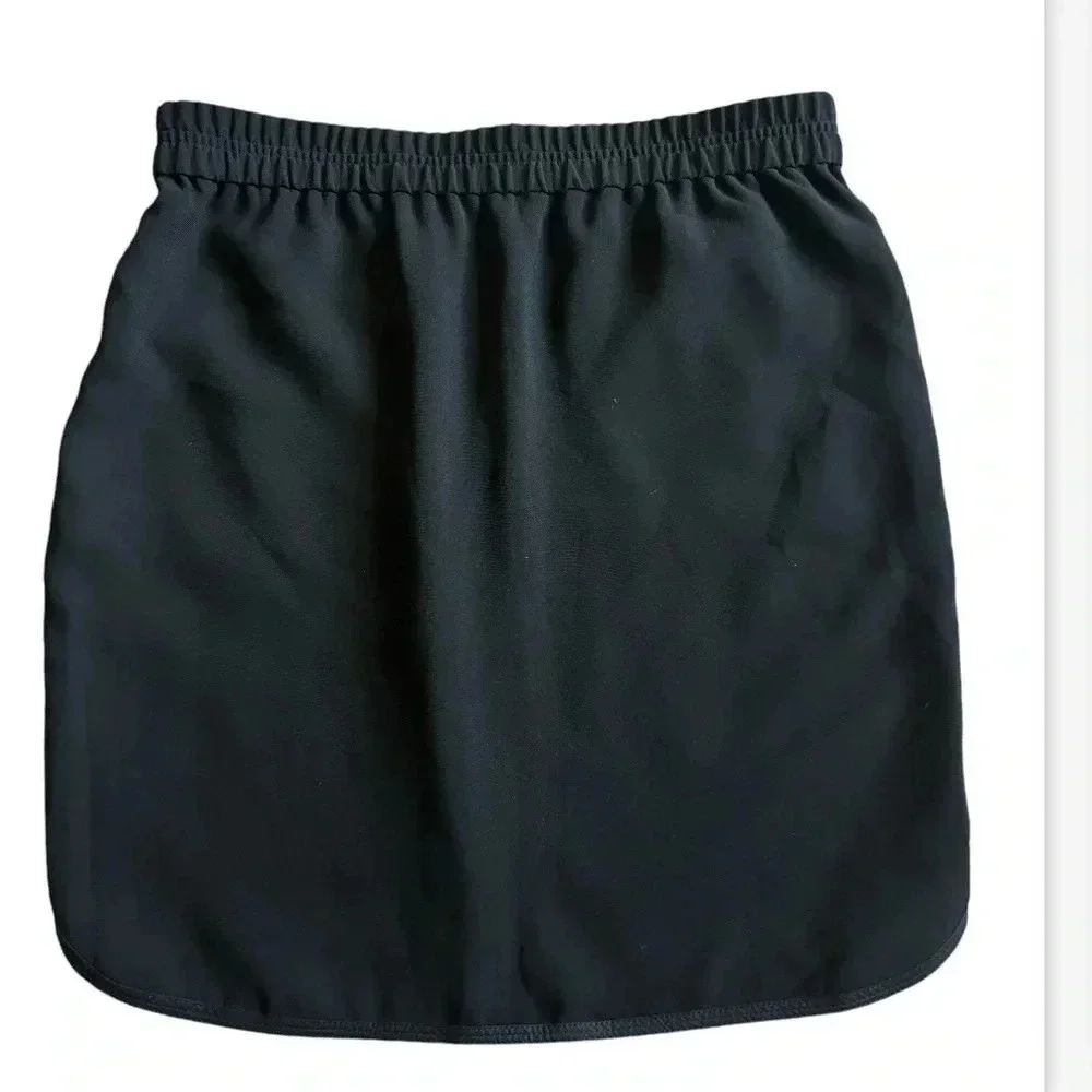 J. Crew Black Crepe Athletic style Mini skirt 8