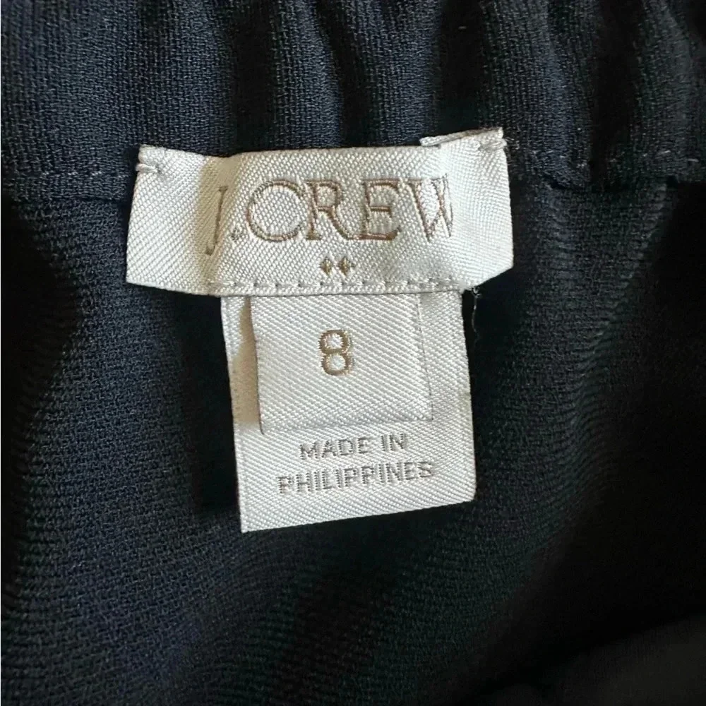 J. Crew Black Crepe Athletic style Mini skirt 8