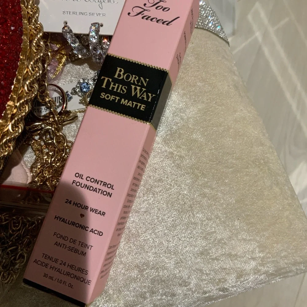 Too Faced Light Beige Foundation in Pink Box