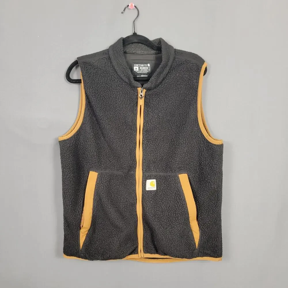 Carhartt Sherpa Fleece Zip Vest Relaxed Fit Workwear Utility Layer