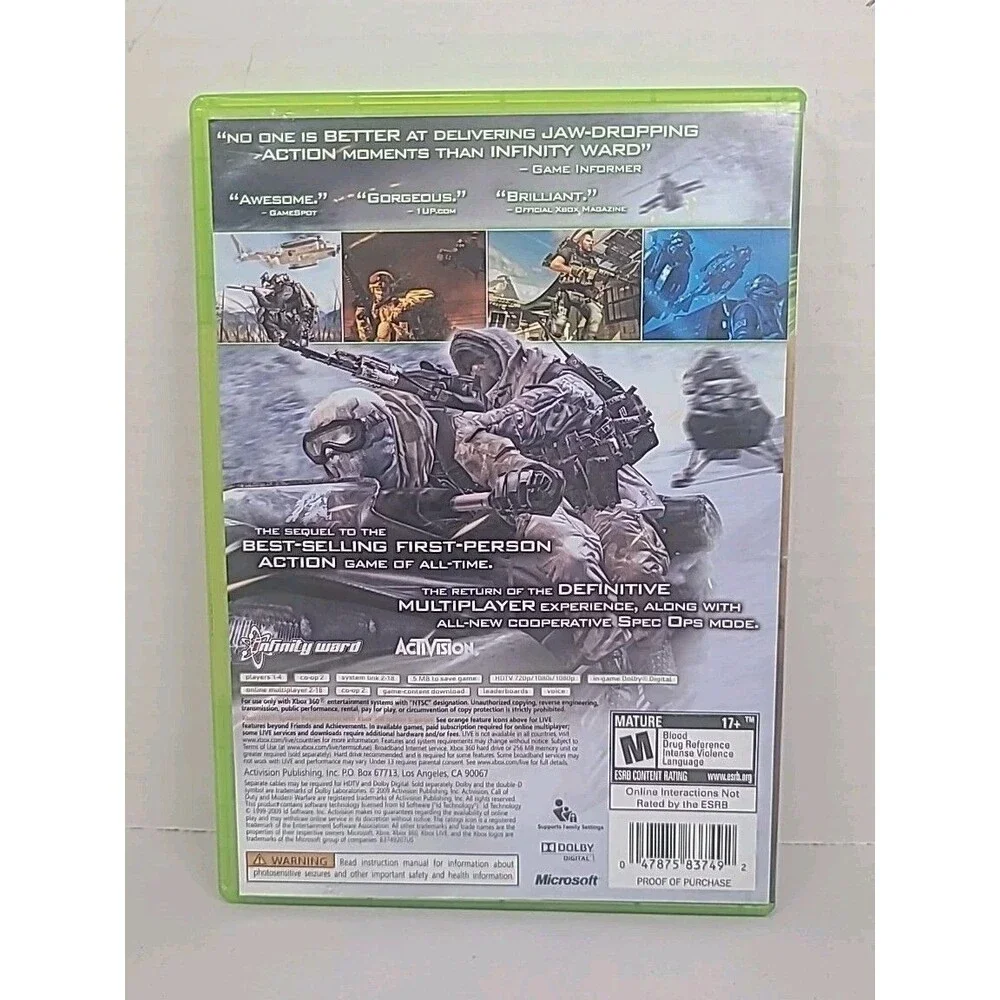 Call of Duty: Modern Warfare 2 - Microsoft Xbox 360 - Tested Works