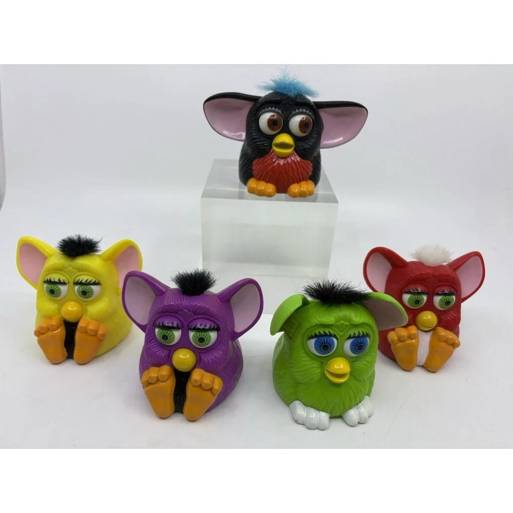 Lot of (5) Vintage Furby McDonald's Happy Meal Toys 1998 Tiger
