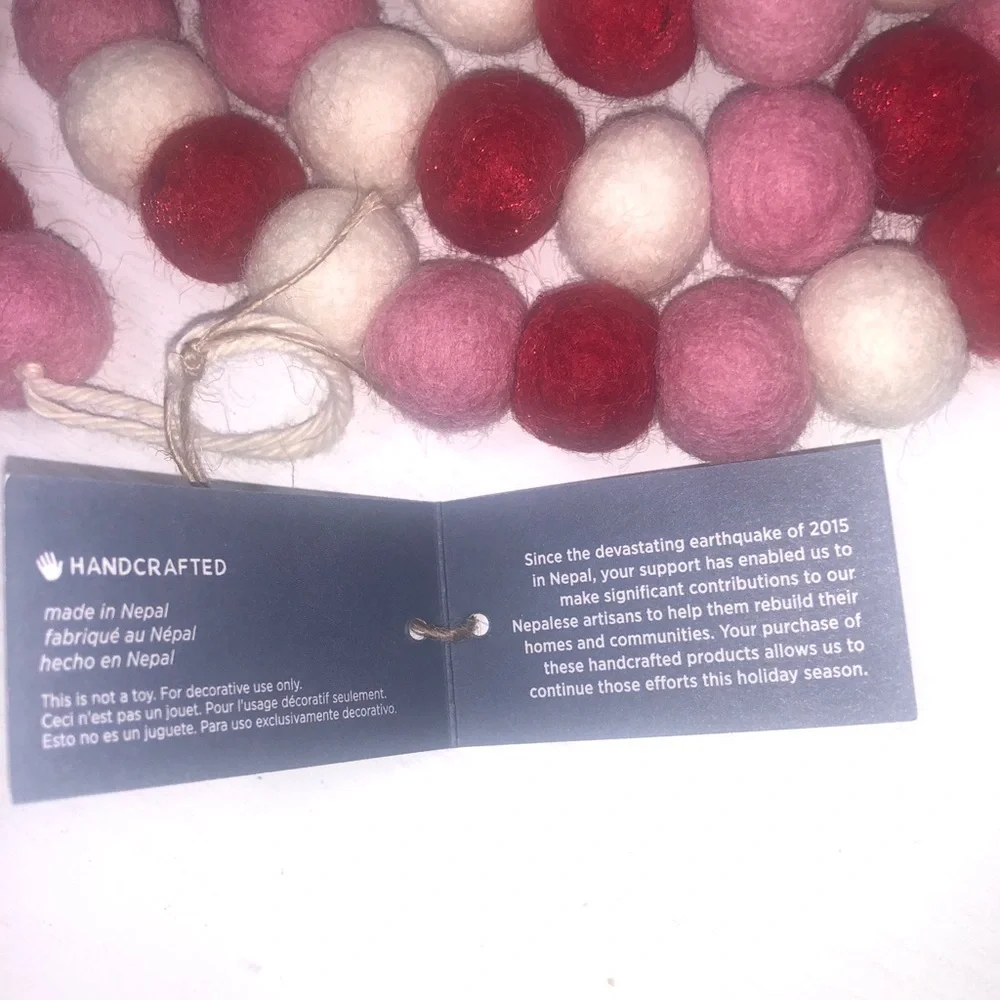 West Elm package garland red