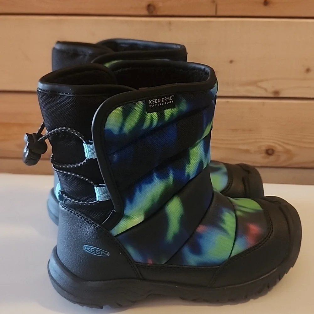 Kids KEEN Puffrider Waterproof Winter Boots Snow 12 Northern Lights