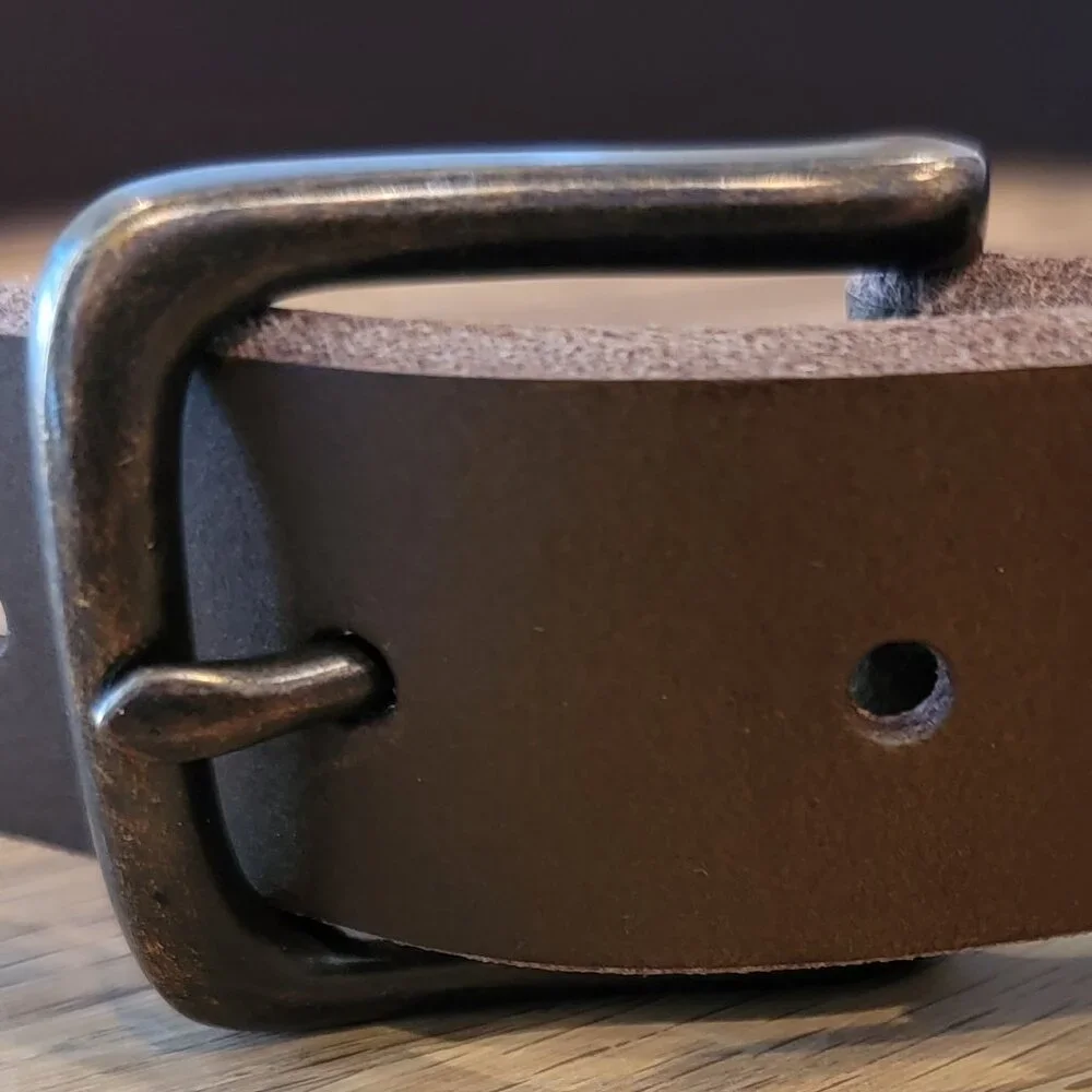 Banana Republic Rustic Split Cowhide Brown Leather Belt