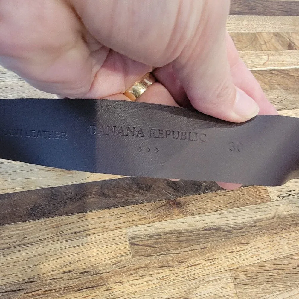Banana Republic Rustic Split Cowhide Brown Leather Belt