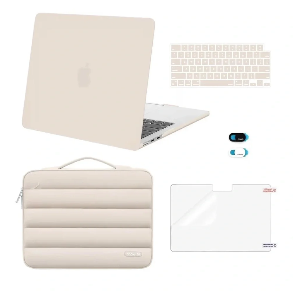 Mosiso MacBook Cream Skin and Accessories Set