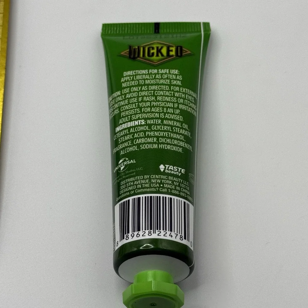 WICKED 3 Piece Set Eye Shimmer Lip Oil Hand Cream Watermelon Elphaba