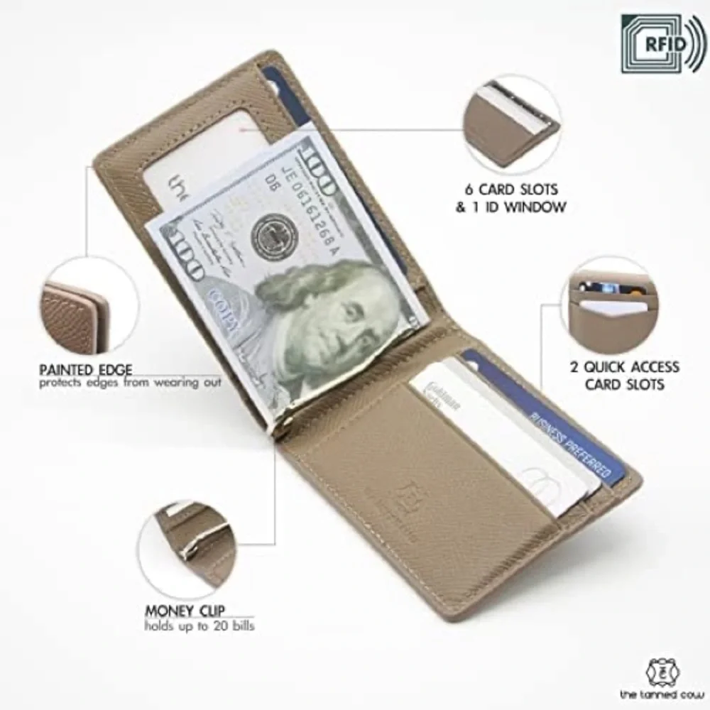 Authentic Platinum Hanger Wallets - Brown Leather