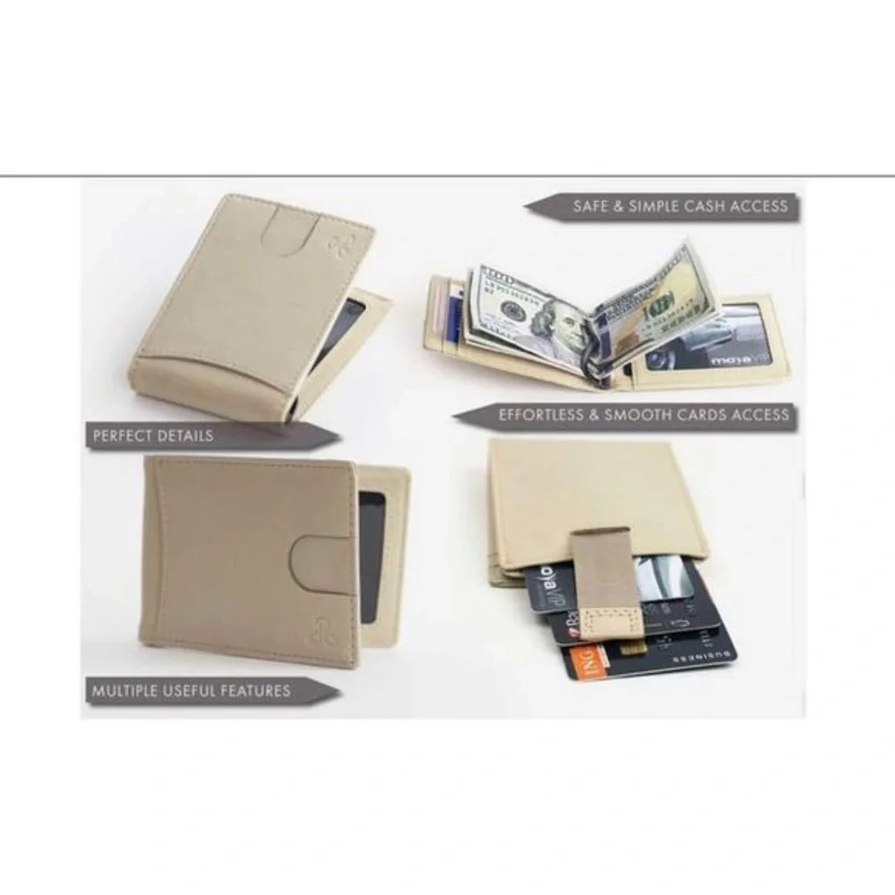 Authentic Platinum Hanger Wallets - Brown Leather