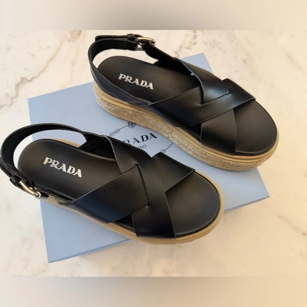 Prada crisscross leather
