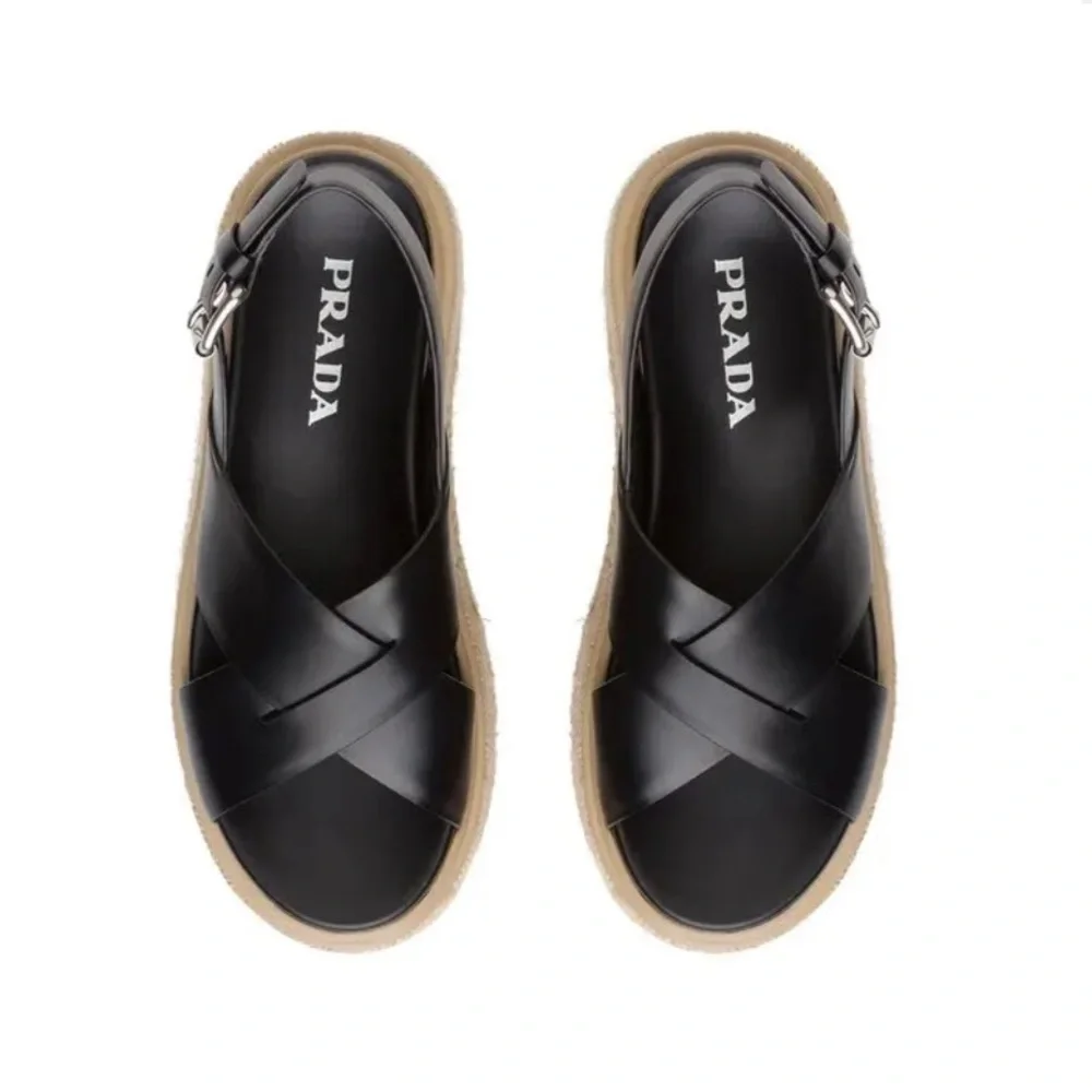 Prada crisscross leather